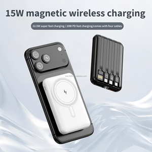Banque d'alimentation magnétique ODM/OEM 22,5W 10000mAh avec 4 câbles, chargeur <span class=keywords><strong>portable</strong></span> pour <span class=keywords><strong>iPhone</strong></span> 17, <span class=keywords><strong>batterie</strong></span> externe, pack de <span class=keywords><strong>batterie</strong></span> - Product Image 5