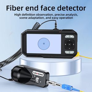 Détecteur portable d'extrémités de fibres optiques - Microscope à fibres avec stylo de nettoyage de fibres et kit d'outils de nettoyage en boîte - Product Image 3