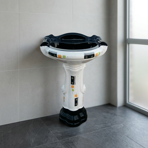 Lavabo sur pied en céramique Sterling, design moderne, pour hôpital, villa, salle de bain, 25x20 - Product Image 4