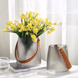 Leichte Luxus-Hand glasvase Moderne einfache Blumenvase Einfügung Kreative Wohnkultur Wohnzimmer Dekor