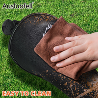 Housse de tête de club de golf personnalisée avec logo, en cuir PU, anti-rayures, protection pour driver, fairway, hybride, équipement d'entraînement de golf