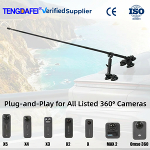 2026 Nuevo Soporte Extensible de 2M para Selfie con Triple Ventosa de Gel de Silicona para Techo de Coche, Vista de Tercera Persona para <span class=keywords><strong>Insta360</strong></span> X4/X3/X2/<span class=keywords><strong>One</strong></span> <span class=keywords><strong>X</strong></span> - Product Image 1