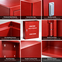 Armoire d'incendie en acier inoxydable OEM ODM, boîte décorative pour enrouleur de tuyau d'incendie avec plusieurs couleurs et tailles pour projets hôteliers