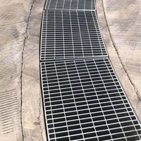 Grille de drainage en acier galvanisé à chaud anti-corrosion personnalisée pour extérieur, plaque de couverture de caniveau Q235B