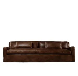 Conjunto de sofá de cuero con brazo inclinado belga, muebles de lujo para sala de estar, diseño moderno de alta calidad, venta al por mayor, nuevo