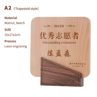Plaque de reconnaissance personnalisée en bois de hêtre gravée au laser – Cadeau d'entreprise pour récompense, reconnaissance, ou sommet professionnel
