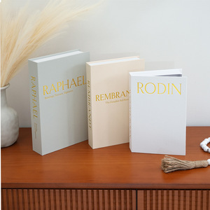 Scatola Decorativa a Forma <span class=keywords><strong>di</strong></span> Libro Personalizzata per Arredamento Casa, Libro Finto in Lino Artigianale con Chiusura Magnetica - Product Image 6