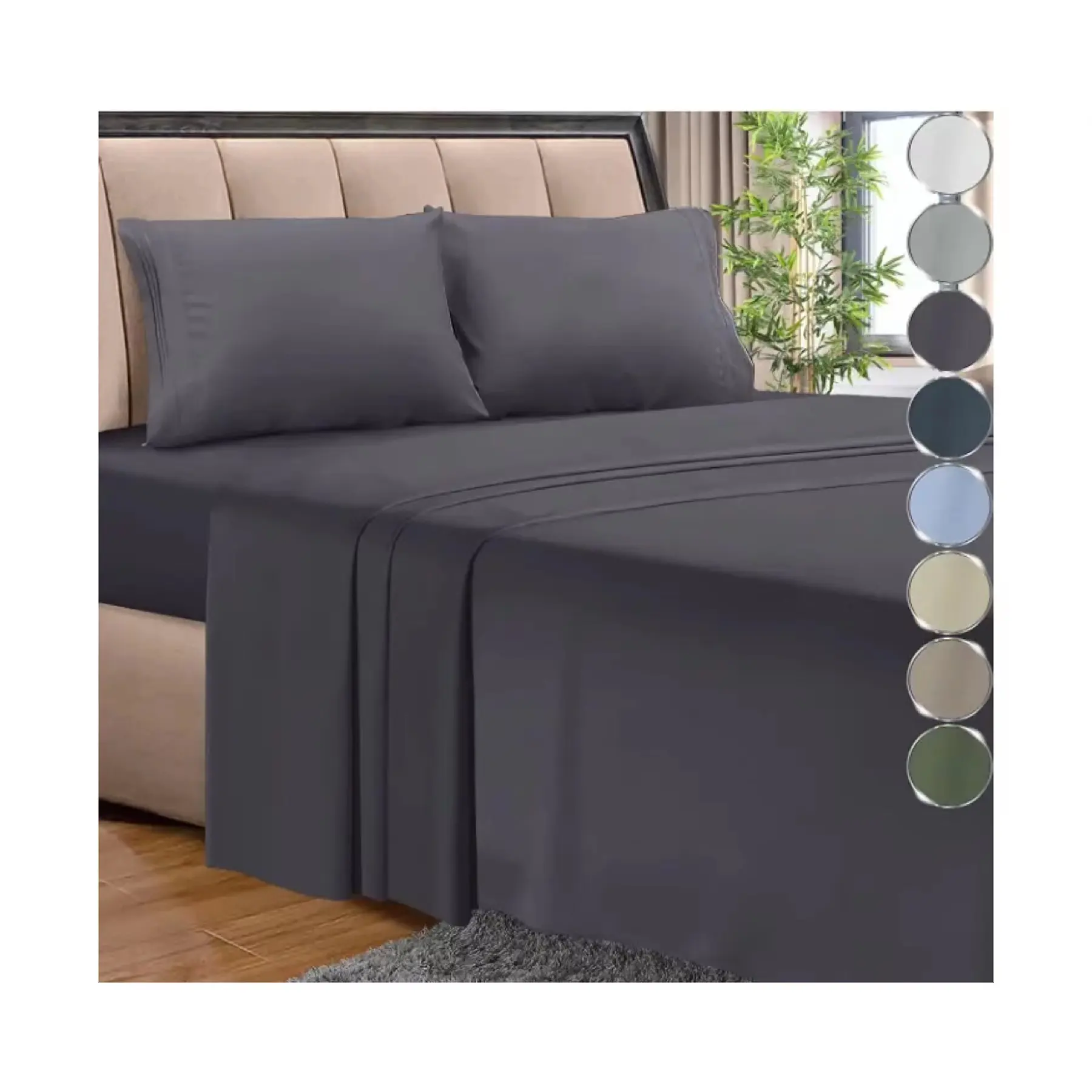 Conjunto de cama de alta qualidade, jogo de cama de bambu feito sob encomenda