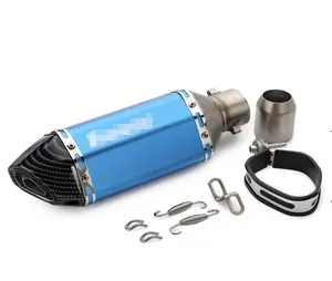高性能吉村r77排气消声器蓝色六边形摩托车排气消声器系统
