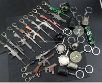 Porte-clés en métal de haute qualité, pour jeu en forme de poêle au poulet, arme à feu, porte-clés en alliage de Zinc