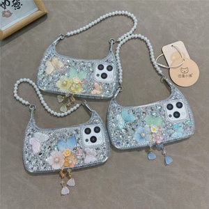 เคสโทรศัพท์ประดับเพชรทำมือสำหรับ Iphone16 15 14 13เคสสร้อยข้อมือแฟชั่น - Product Image 1