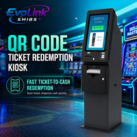 Borne de jeu de compétences autonome avec terminal de paiement, paiement par ticket et espèces, pour jeux en ligne et rachat de tickets, en anglais, garantie 1 an