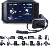 750C avec BT 48V écran LCD de vélo électrique couleur, double batterie, contrôleur de vélo électrique avec écran
