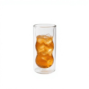 Tasse en verre borosilicate double paroi 320 ml faite à la main, sans plomb, isolée, pour café, thé, latte, expresso, réutilisable, en gros - Product Image 2