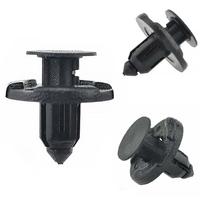 Fixation à Rivet de voiture, 10 pièces, 8mm, clapets de boue pare-chocs, Clips de retenue en plastique noir pour Nissan