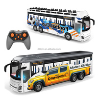 Vente en gros de bus touristique RC à l'échelle 1/24, 2,4 G, 9 canaux, avec éclairage LED et musique, télécommande, mini bus touristique pour intérieur et extérieur, cadeau pour enfants