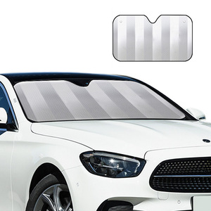 Pare-<span class=keywords><strong>soleil</strong></span> de voiture pliable à cinq couches épaissies avec ventouse magnétique, protection solaire, isolation thermique en feuille d'aluminium pour pare-brise avant - Product Image 1