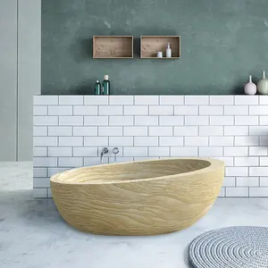 Genuino Arenaria Freestanding Ammollo 2 Lati del Pannello Esterno Vasca Da Bagno Produttore