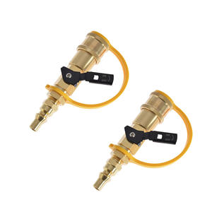 Adaptateur de conversion au propane en laiton sur mesure avec vanne de commande - Connecteur de réservoir de gaz pour raccords rapides au propane sécurisés - Product Image 5