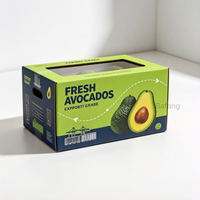 Boîte en carton écologique, recyclable, robuste, avec finition mate, couleurs ciel et terre, avec logo personnalisé