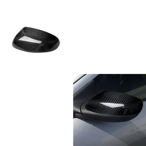 Dry Rearview Mirror Cover Logo Carbon Fiber Sticker For 17-18 Mazda RX8