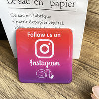 10X10cm Instagram Facebook NFC Epoksi Kart Takip Etmek İçin Dokunun Sosyal Medya Programlanabilir NFC Bağlantısı Mağazalar, Restoranlar ve Kafeler için