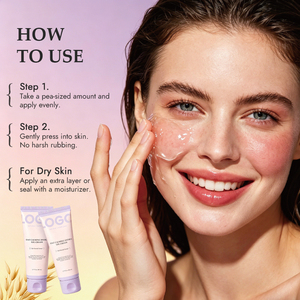 Crème Gel Apaisante à l'Avoine, Non Comédogène, 77% d'Eau de Graines d'Avoine, Hydratant Visage Léger en Gel Aquatique, Sans Parfum, Végan, Coréen - Product Image 3