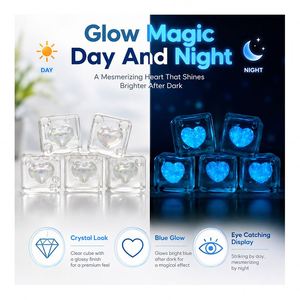 Factory Glowing <b>Light</b> up Heart <b>Cube</b> Squeeze Ball Soft Squishy Fidget Sensory Anti Stress Gift Kids Wholesale Pack - Product Image 2