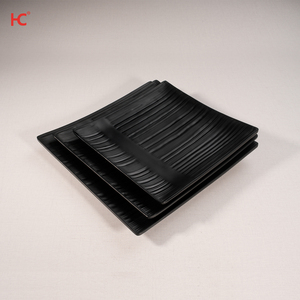 Vente en Gros Personnalisée de Vaisselle en Mélamine de Haute Qualité, Assiettes et Bols Épais en Mélamine Noir <span class=keywords><strong>Mat</strong></span> pour Restaurant - Product Image 2