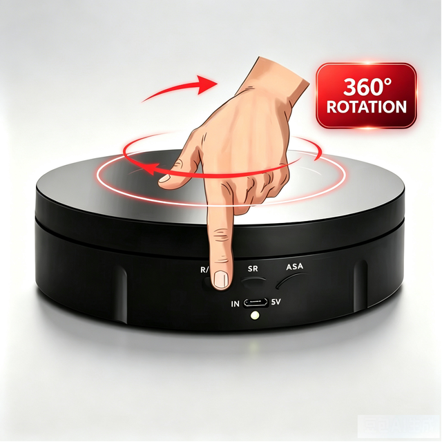 Low Price 360 Degree Motorized Rotating Turntable Rotary Display Stand Showcase Jewelry Watch Product Photography Shooting