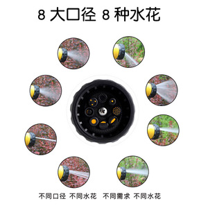 Car Wash Foam Water Gun Manual High Pressure Yellow Plastic 19cm Household Car Cleaning Tool With Hose And Gun Head - Product Image 5