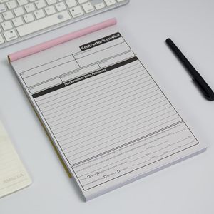Libreta <span class=keywords><strong>de</strong></span> Facturas sin Carbón para Contratistas, Bloc <span class=keywords><strong>de</strong></span> Recibos <span class=keywords><strong>de</strong></span> Trabajo <span class=keywords><strong>de</strong></span> 2/3 Partes, Cuaderno <span class=keywords><strong>de</strong></span> Facturación para Construcción <span class=keywords><strong>de</strong></span> 19*26cm - Product Image 4