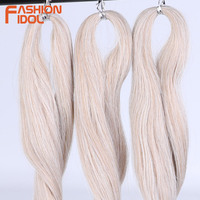 Extensions de cheveux synthétiques en fibre haute température, boucles françaises, double trame, 300g, pour tresses au crochet, ondulations lâches