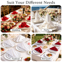 Serviettes en tissu satiné damassé lisse en gros - Serviettes de table en tissu doux pour hôtels, restaurants, mariages et banquets