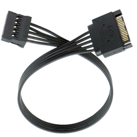 Kabel Daya Hard Drive SATA 1-ke-1 15Pin Male ke Female 1-ke-2 Terlindung Fleksibel Tinggi untuk Mesin Industri