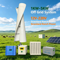 Éolienne à axe vertical haute efficacité 1KW-50KW, générateur à aimant permanent triphasé Maglev 48V 220V 380V MPPT
