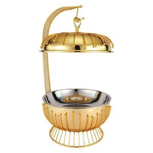 Plat de service élégant de 8 L en acier inoxydable pour garder les aliments au chaud lors de fêtes de barbecue en extérieur et de réunions familiales en plein air - Product Image 6