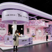 Stand d'exposition en bois personnalisé sur mesure pour salon professionnel, montage rapide en 30 minutes