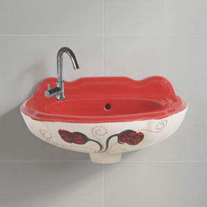 Black round wash basin hotel home pedestal basin wash basin with overflow free standing sink bathroom ceramic single hole hotel - Product Image 5