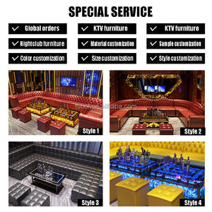 Personnalisé KTV canapé en U cabine Haut De gamme salle de danse canapé karaoké bar canapé et conduit discothèque table basse - Product Image 3