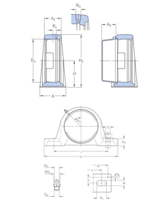 Rodamiento de Bloque de Almohada SY <span class=keywords><strong>1</strong></span> TF con Carcasa de 25.4x36x22mm para Transportadores de Minería - Product Image 5