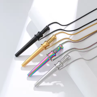 Collier de méditation en acier inoxydable de 82,5 mm pour soulager le stress et l'anxiété, arrêter de fumer, collier de respiration