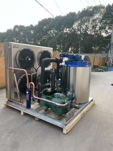 Промышленная льдогенераторная установка для производства чешуйчатого льда с высокой стабильностью, компрессором COLDPRO, ПЛК, корпусом из нержавеющей стали, 380В, производительность 150 кг льда, с бункером для хранения. - Product Image 6