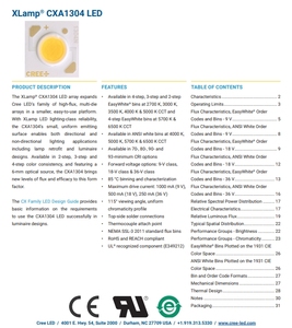 XLamps 18V CXA1304-36V 5000K SMD LED COB Chip Highlight Crees XLamps CXA1304 Produit - Product Image 2