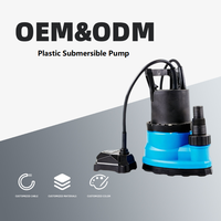 Pompe submersible basse pression 400W 0.6HP avec fonction marche/arrêt automatique, 220V, faible aspiration, en plastique, 25-40mm, OEM, 7m/h pour transfert d'eau industriel