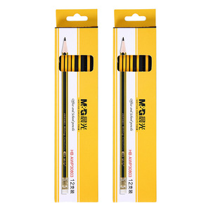 Lápiz de Madera Hexagonal M&G HB AWP30803, Amarillo con Rayas Negras, Lápiz para Exámenes y Arte, Paquete de 12 - Product Image 5