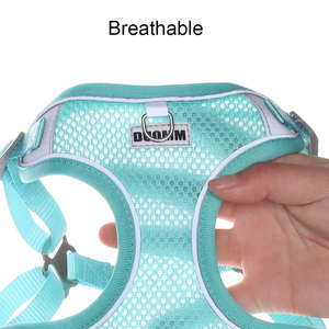 Fabricante al por mayor barato transpirable reflectante raya perro Arnés con correa conjunto - Product Image 2