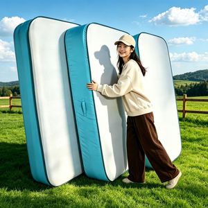 Cross-border One-button Automatic Inflatable Single/double <b>air</b> <b>Bed</b> Built-in <b>air</b> <b>Pump</b> Easy-to-clean Cotton Cloth Cover Mattress - Product Image 1