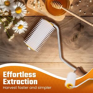 New Honey Uncapping Roller <strong>Propolis</strong> Honey Beekeeping Tool with 5-Inch Hardwood Handle for Harvesting &amp; Extraction - Product Image 2