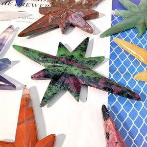 Offre Spéciale : Étoile Polaire Sculptée en Cristal de Quartz Rose Naturel et Fluorite Transparente pour Décoration - Product Image 3